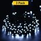 100 LED Solar String Lights with Green Wire for Outdoor Garden Decoration